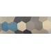 Draft Excluder Door Cushion Blue Hexagon