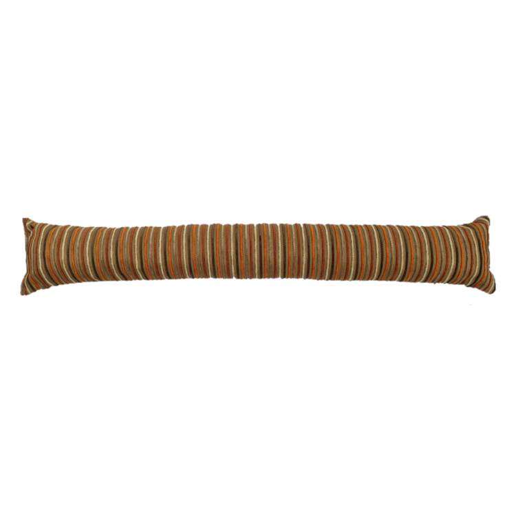 Draft Excluder Door Cushion Orange Stripe