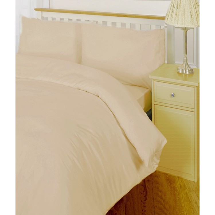 Restmor Egyptian Cotton Duvet Cover Set - Super King Size - Cream