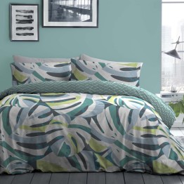 Akito Green Duvet Cover Set Double Bed