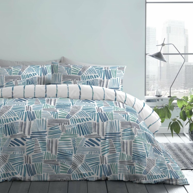 Mona Blue Duvet Cover Set King Bed