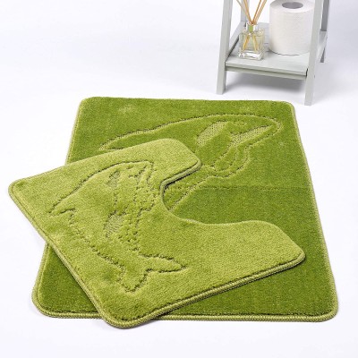 Dolphin Pedestal & Mat 2pc Set- Assorted Colours