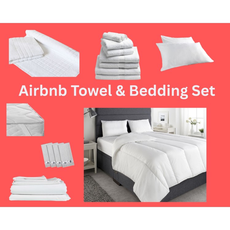 Airbnb Towel & Bedding Complete Set for Hosts DOUBLE SIZE SET