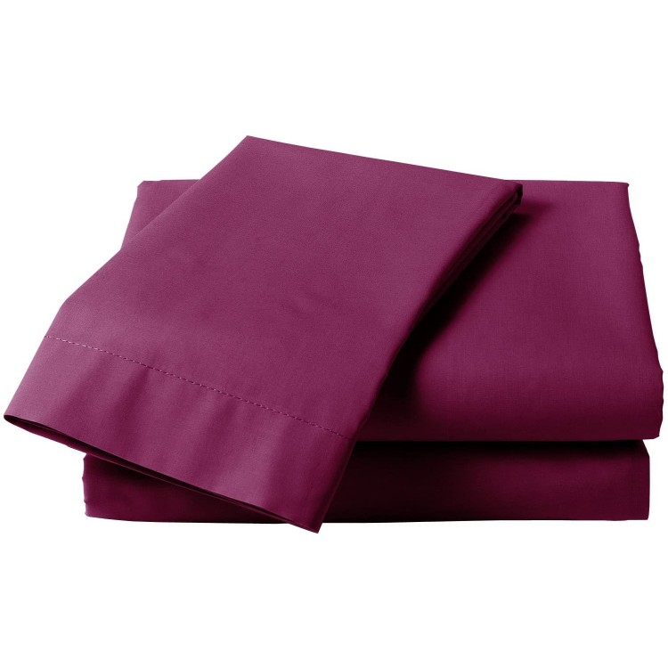 Restmor Percale Range Flat Sheet King Size Aubergine
