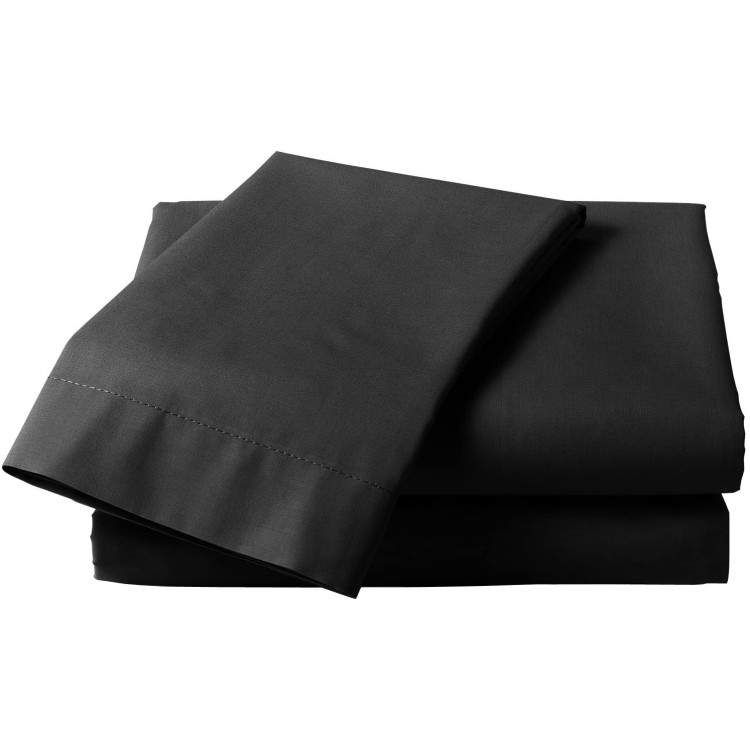 Restmor Percale Range Flat Sheet Double Black