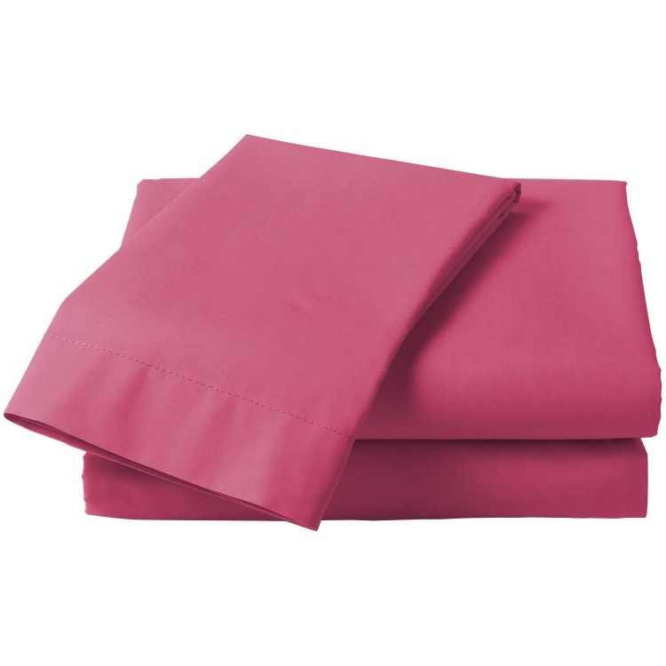 Restmor Percale Range Fitted Sheet Double Cerise
