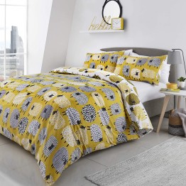 Dotty Sheep Duvet Cover Sets in Yellow