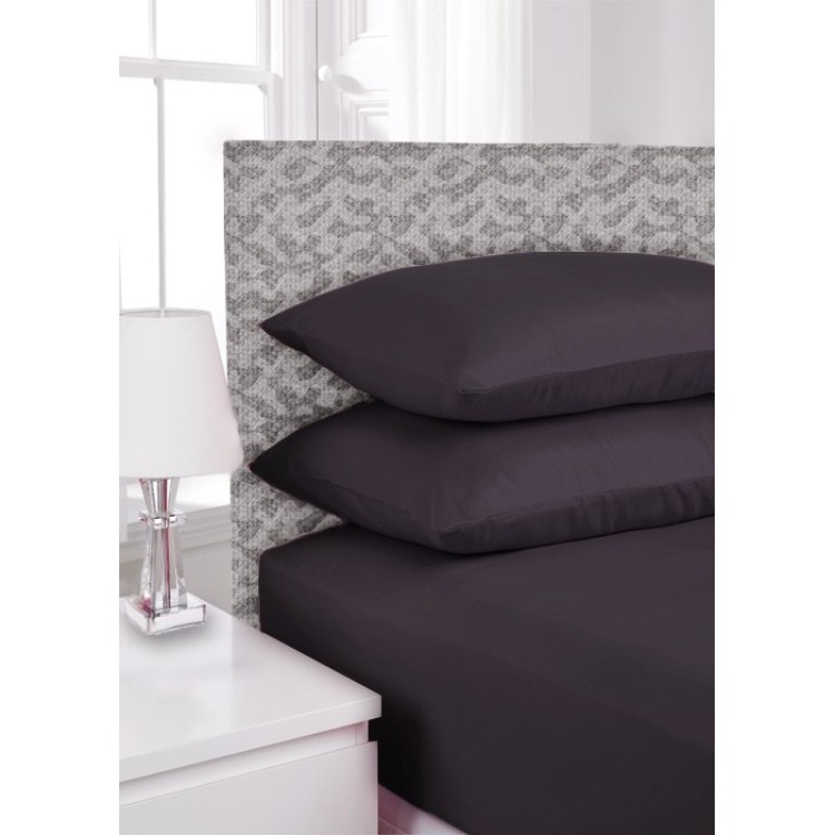 Restmor Percale Range Fitted Sheet King Size Black