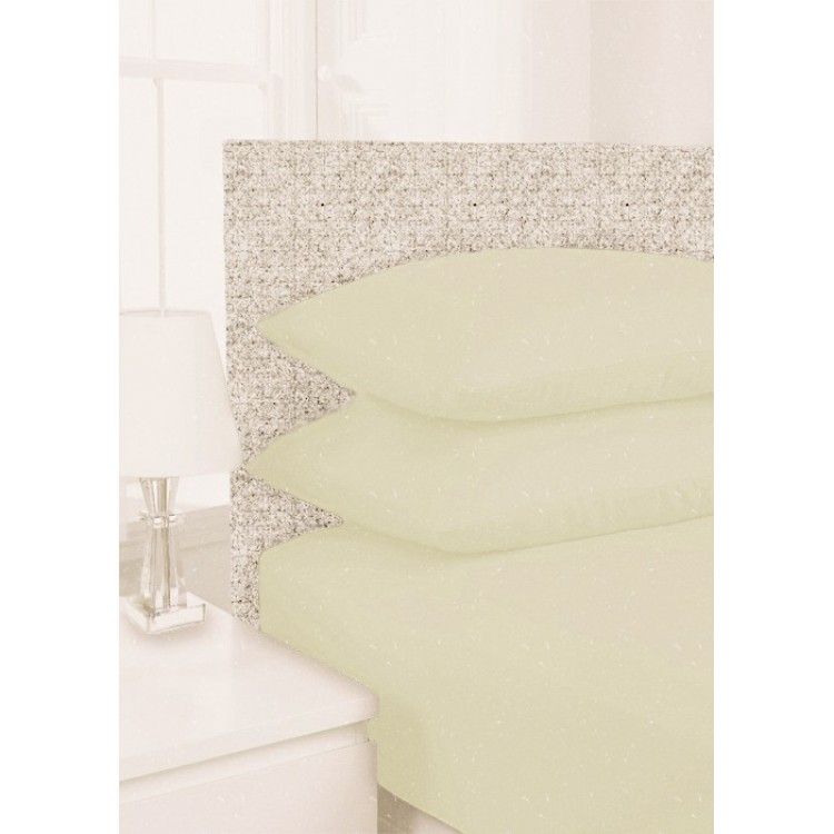 Restmor Percale Range Flat Sheet King Size Ivory