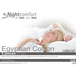 (Pair) Nightcomfort Egyptian Cotton Pillows