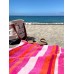 Stripe Beach Towel Pink