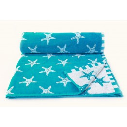 Beach Towel - Starfish Teal
