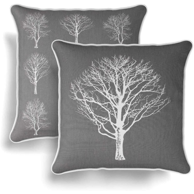 Woodland Tree Cushion Covers Grey