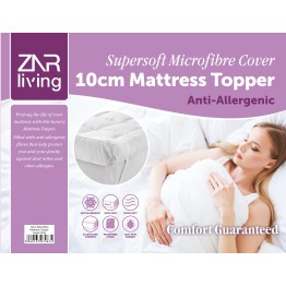 Microfibre Cover - 10cm Mattress Topper Anit-Allergenic 